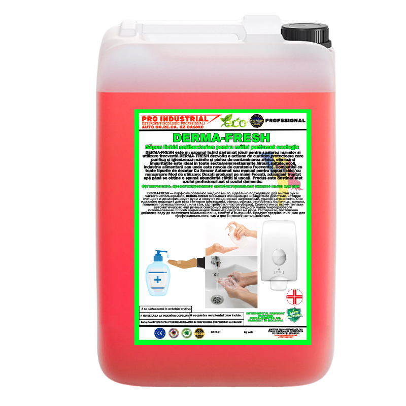 DERMA-FRESH – Curățenie pură. Protecție reală. Piele răsfățată.(Pentru preț şi cantitate angro Contactați-ne)